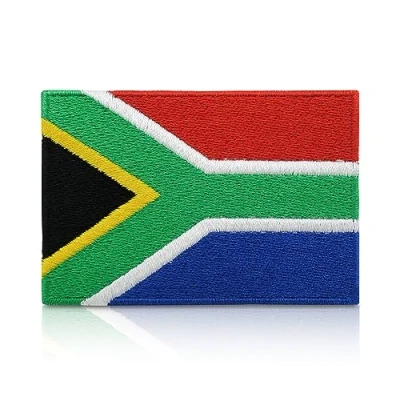 Afbeelding van Finally Home Zuid Afrika vlag patch om op te strijken 7,5 x 5 cm Afrikaanse patches, strijkplaatje, strijkpatch