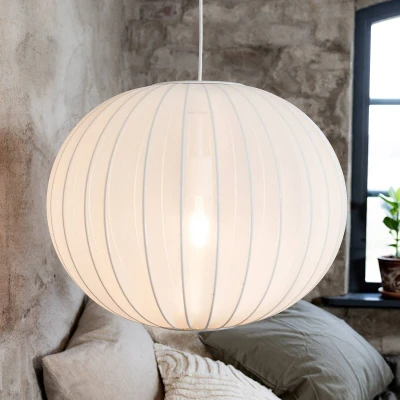 Afbeelding van Markslöjd Hanglamp Florence, wit, Ø 50 cm, nylon