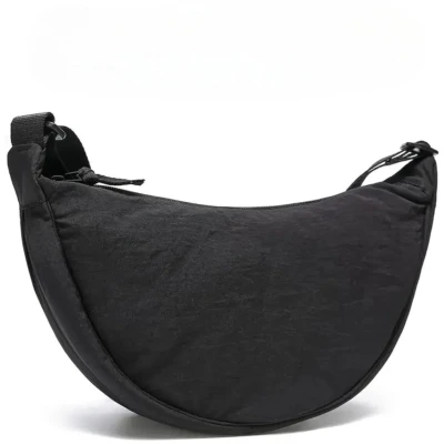 Afbeelding van Luxamore Dames Tas Zwart Schoudertas &amp; Crossbody Lichtgewicht Halvemaan Sling Bag met Verstelbare Schouderband Ideaal voor Dagelijks Gebruik, Reizen Stadswandelingen