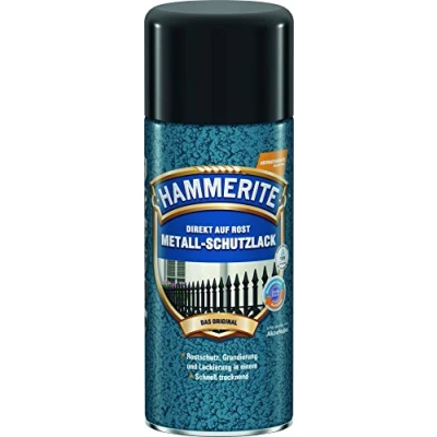 Afbeelding van Hammerite metaalbeschermende lak hamerslag donkergroen 400 ml, 1 stuk (1 stuk)