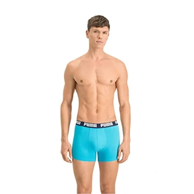 Afbeelding van Puma Basic 2 PACK Onderbroeken, Heren, Maat: Large, Aqua/blue