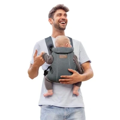 Afbeelding van Jané Dual, ergonomische draagzak, van de geboorte tot 15 kg, 3 posities, ademend en gewatteerd, grijs