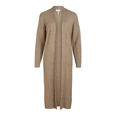 Afbeelding van Object Objmalena LONG Cardigan Vest, Dames, Maat: Small, Fossil