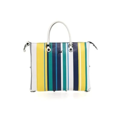 Afbeelding van Gabs Leren Schoudertas G3 Plus Holiday Bag Toni Freddi + Bianco Ottico Peperita Veelkleurig