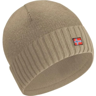 Afbeelding van ACE Norway Wintermuts van schapenwol warme gebreide muts voor dames &amp; heren zachte wollen volwassenen Beige