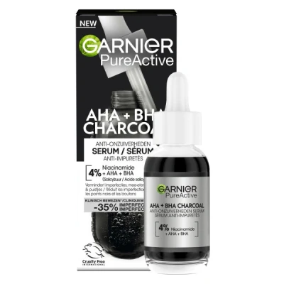Afbeelding van 6x Garnier SkinActive Pure Active Charcoal Anti Onzuiverheden Serum 30 ml