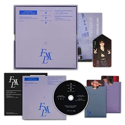 Afbeelding van SEVENTEEN 10th Mini Album [FML] (Deluxe Ver.) Outbox + Fotoboek Lyric Book CD R fotokaart Team Photocard Paper Tag gevouwen poster 2 Pin Button Badges 4 extra fotokaarten