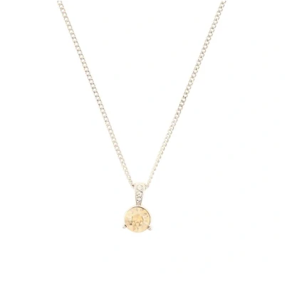 Afbeelding van Behave Dames ketting zilver kleur met steentje 40 cm