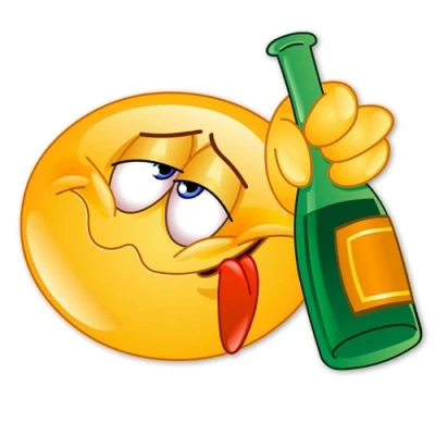 Afbeelding van 1 pegatina Smiley borrachera kfz_254 12,5 x 9 cm grande Emoji borracho como una cuba pedo bares mesa de bar cocina alcohol resistente a la intemperie