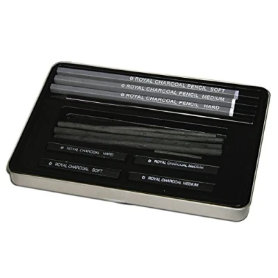 Afbeelding van Royal Langnickel RSET ART2503 Tekenkool Kunstenaars, Overige, Grijs, 12 delige Set