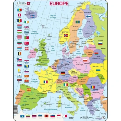 Afbeelding van Larsen LA K2 FR puzzel Framepuzzel 48 stuk(s) Kaarten