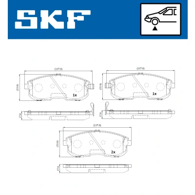 Afbeelding van SKF Remblokset VKBP 80175 A