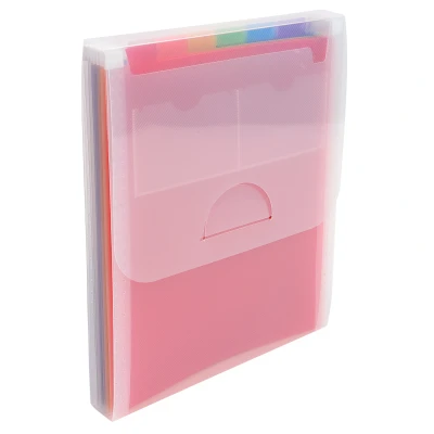 Afbeelding van Exacompta Ref. 55698E 1 Sorteermap Crystal met stevige handvat omslag en binnenkant in polypropyleen drukknopsluiting 24 vakken formaat 33x29 cm voor A4 Kleur: krystal