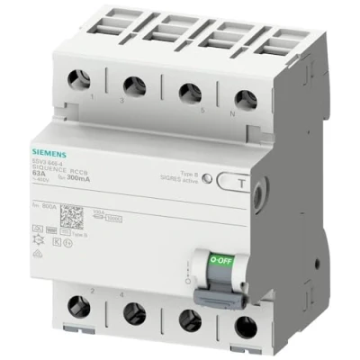 Afbeelding van Siemens 5SV33444 5SV3344 4 Aardlekschakelaar B polig 40 A 0.03 400 V