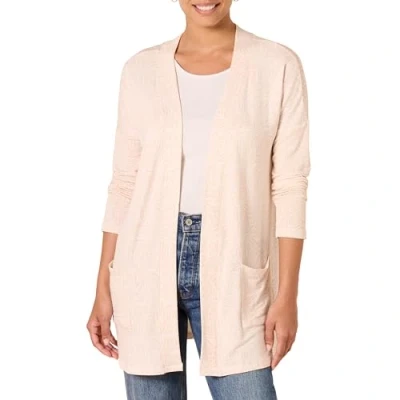 Afbeelding van Amazon Essentials Dames Relaxed Fit Lichtgewicht Lounge Terry Open Front Cardigan, Beige Zebra Streep, Medium