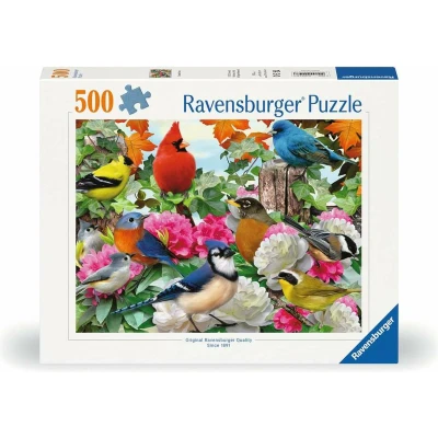 Afbeelding van Ravensburger Puzzle 2D: Ptaki ogrodowe 500 elementów, Nowy design