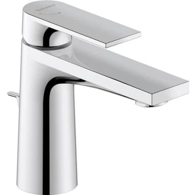 Afbeelding van Duravit Tulum by Starck wastafelmengkraan 14cm FreshStart met trekwaste Messing Chroom