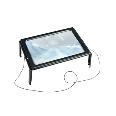 Afbeelding van Bladzijdeloep, 4 pootjes,LED verl. 19,5 x 17,5 cm 1,5x vergr
