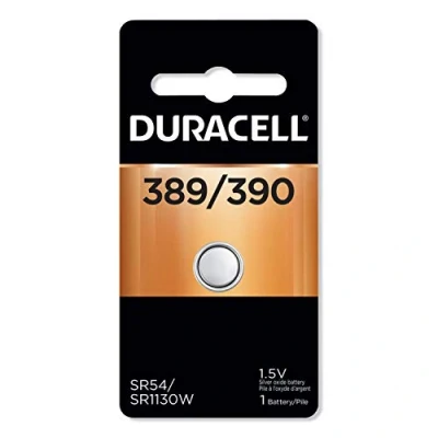 Afbeelding van Duracell 389/390 zilveroxide 1,5 V batterij batterijen (zilveroxide, knop/valuta, V, 1 stuks (S), SR54, 80 mAh