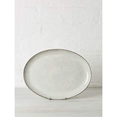 Afbeelding van Broste Copenhagen Nordic Sand schaal van aardewerk 35 cm Lichtgrijs