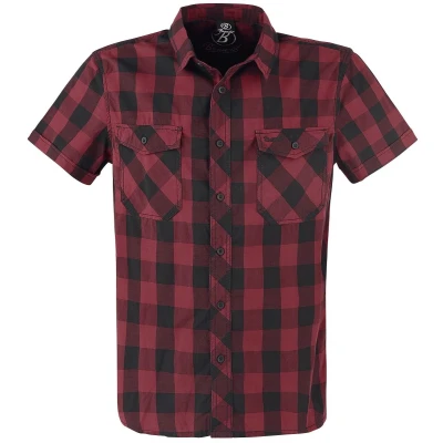 Afbeelding van Brandit Roadstar Shirt met korte mouwen zwart rood M Katoen Basics