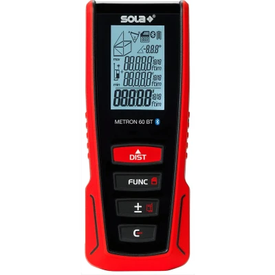 Afbeelding van SOLA Laserafstandsmeter Metron 60 BT 0,05 60m, nauwkeurigheid +/ 1,5mm 71027101
