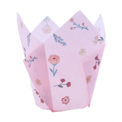 Afbeelding van PME Muffin Cups Bloemen 24st