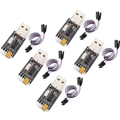 Afbeelding van 5pcs USB to TTL Converter UART module CH340G CH340 3.3V 5V Switch + Cable