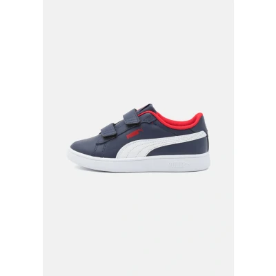 Afbeelding van Puma Smash 3.0 Sneakers laag voor kinderen, Maat: 34, Navy white for all time red Leer/ synthetisch