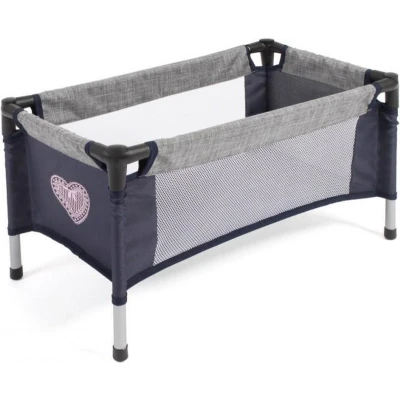 Afbeelding van Bayer Chic 2000 Poppen Reisbedje Melange Navy Grijs