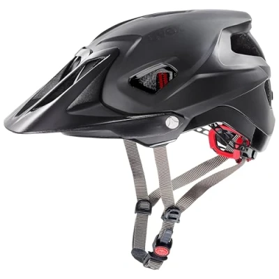 Afbeelding van uvex quatro integrale extreem lichte MTB helm voor dames en heren individueel passysteem verstelbare afscherming black matt 56 61 cm