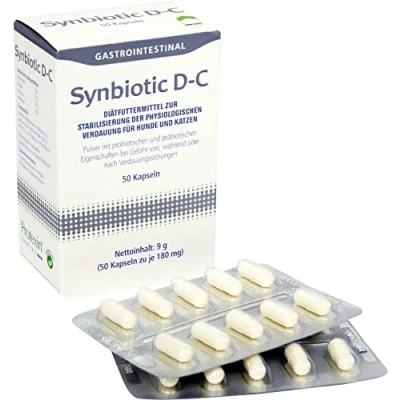 Afbeelding van Dechra Synbiotic D C dieetvoer capsules voor honden/katten 50 stuks