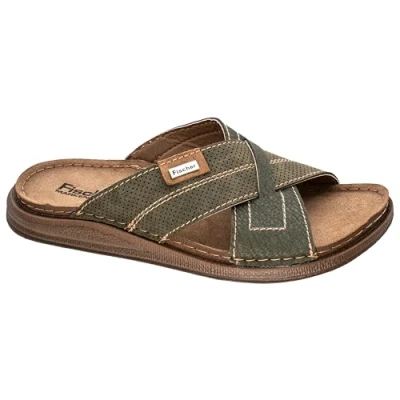 Afbeelding van Fischer Slide Heren Slippers Groen Maat 42