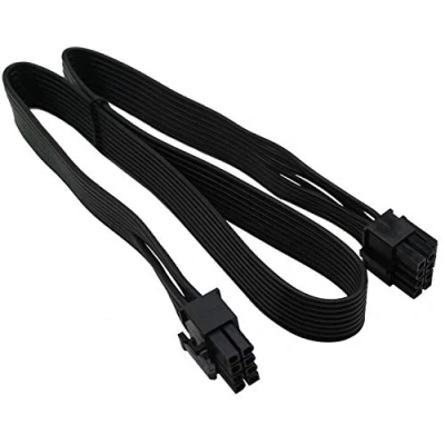 Afbeelding van COMeap CPU 8 pins mannelijk naar (4 + 4 afneembaar) EPS 12V moederbord power adapter kabel voor EVGA modulaire voeding 63 cm (25 inch)