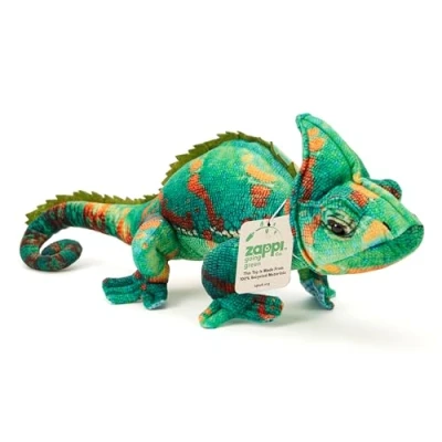 Afbeelding van Zappi Co 100% gerecycled pluche kameleonspeelgoed (42 cm lang), perfecte speelkameraadjes voor kinderen met levensechte details, Tiktok