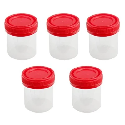 Afbeelding van Romote 5 x 40 ml maatbeker, plastic gedoseerde maatbeker met deksel