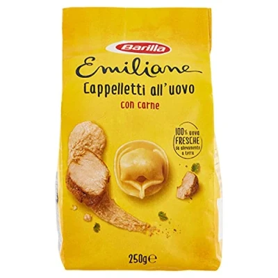 Afbeelding van 6x Barilla Emiliane cappelletti met vlees pasta ei 250g