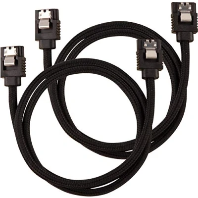 Afbeelding van Corsair CC 8900252 SATA kabel 2 stuks 0,6m Zwart