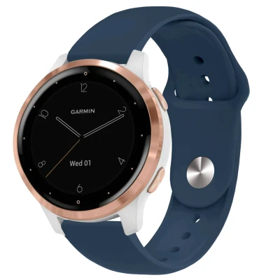 Afbeelding van Siliconen bandje Universeel 18 mm aansluiting Donkerblauw iMoshion En TPU (zacht)