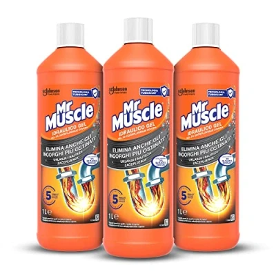 Afbeelding van Mr Muscle Hidráulico Gel, Desgorgante para tubos y desagües, seguro tubos, tamaño de repuesto 3 unidades 1000 ml