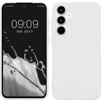 Afbeelding van kwmobile telefoonhoesje geschikt voor Samsung Galaxy A35 Hoesje smartphone Back cover in mat wit