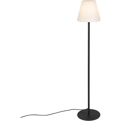 Afbeelding van QAZQA Moderne buiten vloerlamp zwart Virginia