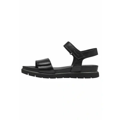 Afbeelding van Tamaris Sandalen met sleehak, Dames, Maat: 38, Black nappa Leer