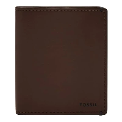 Afbeelding van Fossil Joshua Tweevoudig donkerbruin leer voor heren met muntzakje ML4478206