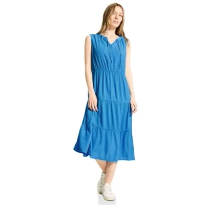 Afbeelding van Cecil Struktur Jurk, Dames, Maat: Medium, Blau