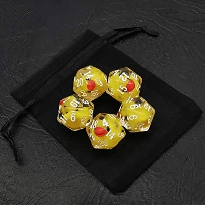 Afbeelding van Bescon DICE Yellow Duck 20 zijdige dobbelstenen set van 5, D20 5 stuks