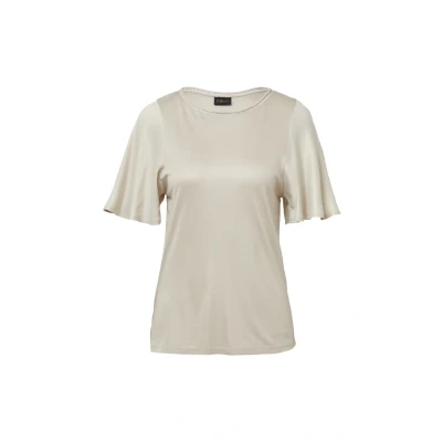Afbeelding van s.Oliver Black Label MIT Rundhalsausschnitt UND ÄRMELN Tshirt basic, Dames, Maat: 34, Beige