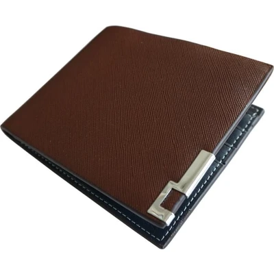 Afbeelding van BAZORO® Casual Portemonnee Billfold Portefeuille Compact Bruin Kunstleer