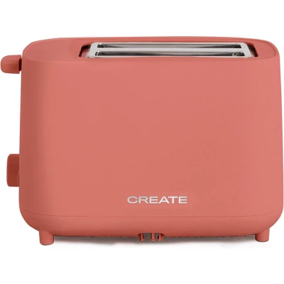 Afbeelding van CREATE broodrooster, terracotta, 6 standen, kruimellade, thermostaat, ontdooien, opwarmen, veiligheidssysteem, 750 W