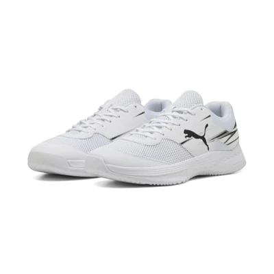 Afbeelding van Puma Unisex VARION II Indoor Court Schoen, Wit Zwart, 11.5 UK, White 46.5 EU